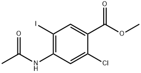 methyl 4-(acetylamino)-2-chloro-5-iodobenzoate Structural