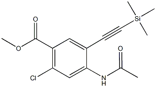 methyl 4-(acetylamino)-2-chloro-5-[(trimethylsilyl)ethynyl]benzoate