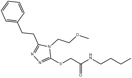 N-butyl-2-{[4-(2-methoxyethyl)-5-(2-phenylethyl)-4H-1,2,4-triazol-3-yl]sulfanyl}acetamide Structural