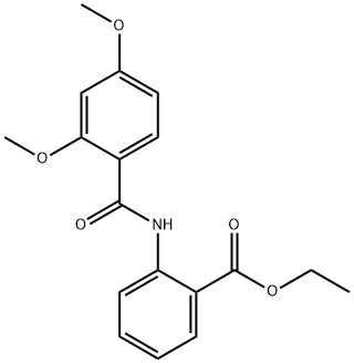 ethyl 2-[(2,4-dimethoxybenzoyl)amino]benzoate Structural