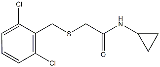 N-cyclopropyl-2-[(2,6-dichlorobenzyl)sulfanyl]acetamide Structural