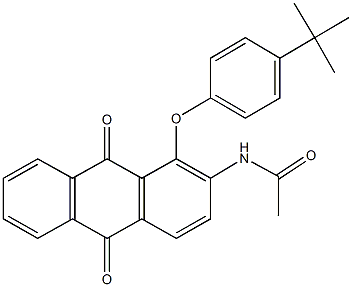N-[1-(4-tert-butylphenoxy)-9,10-dioxo-9,10-dihydro-2-anthracenyl]acetamide Structural