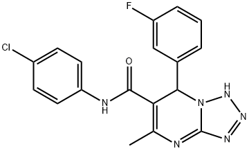 N-(4-chlorophenyl)-7-(3-fluorophenyl)-5-methyl-4,7-dihydrotetraazolo[1,5-a]pyrimidine-6-carboxamide Structural