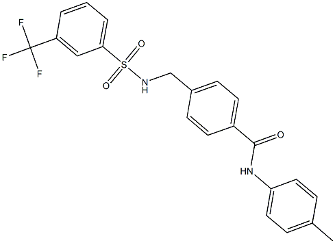 N-(4-methylphenyl)-4-[({[3-(trifluoromethyl)phenyl]sulfonyl}amino)methyl]benzamide Structural