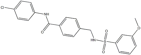 N-(4-chlorophenyl)-4-({[(3-methoxyphenyl)sulfonyl]amino}methyl)benzamide Structural