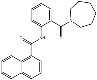N-[2-(1-azepanylcarbonyl)phenyl]-1-naphthamide Structural