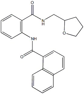 N-(2-{[(tetrahydro-2-furanylmethyl)amino]carbonyl}phenyl)-1-naphthamide Structural