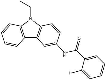 N-(9-ethyl-9H-carbazol-3-yl)-2-iodobenzamide Structural