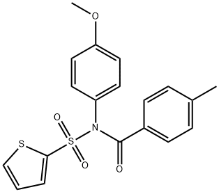 N-(4-methoxyphenyl)-N-(4-methylbenzoyl)-2-thiophenesulfonamide Structural
