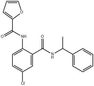 N-(4-chloro-2-{[(1-phenylethyl)amino]carbonyl}phenyl)-2-furamide Structural