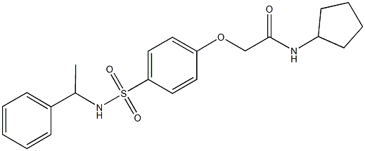 N-cyclopentyl-2-(4-{[(1-phenylethyl)amino]sulfonyl}phenoxy)acetamide Structural