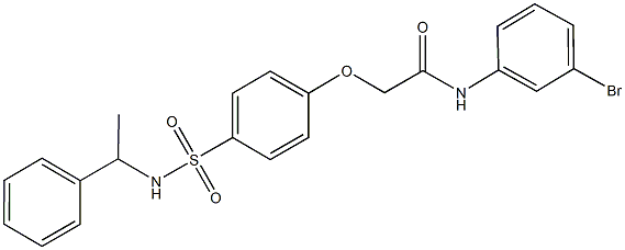 N-(3-bromophenyl)-2-(4-{[(1-phenylethyl)amino]sulfonyl}phenoxy)acetamide Structural