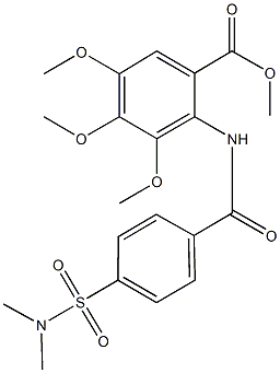 methyl 2-({4-[(dimethylamino)sulfonyl]benzoyl}amino)-3,4,5-trimethoxybenzoate Structural