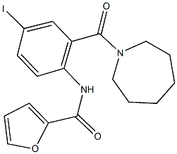 N-[2-(1-azepanylcarbonyl)-4-iodophenyl]-2-furamide Structural