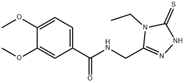 N-[(4-ethyl-5-sulfanyl-4H-1,2,4-triazol-3-yl)methyl]-3,4-dimethoxybenzamide Structural