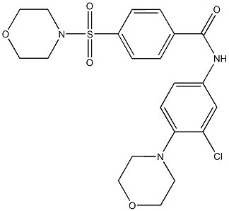 N-[3-chloro-4-(4-morpholinyl)phenyl]-4-(4-morpholinylsulfonyl)benzamide Structural