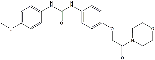 N-(4-methoxyphenyl)-N'-{4-[2-(4-morpholinyl)-2-oxoethoxy]phenyl}urea Structural