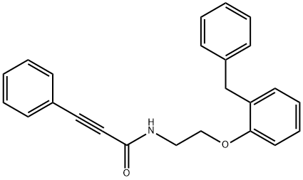 N-[2-(2-benzylphenoxy)ethyl]-3-phenyl-2-propynamide Structural