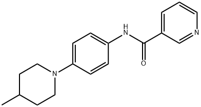 N-[4-(4-methyl-1-piperidinyl)phenyl]nicotinamide Structural