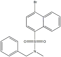 N-benzyl-4-bromo-N-methyl-1-naphthalenesulfonamide Structural