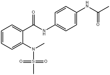 N-[4-(acetylamino)phenyl]-2-[methyl(methylsulfonyl)amino]benzamide Structural