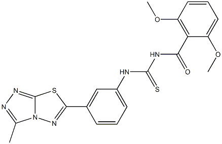 N-(2,6-dimethoxybenzoyl)-N'-[3-(3-methyl[1,2,4]triazolo[3,4-b][1,3,4]thiadiazol-6-yl)phenyl]thiourea Structural