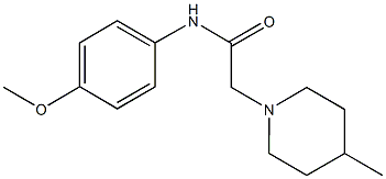 N-(4-methoxyphenyl)-2-(4-methyl-1-piperidinyl)acetamide Structural