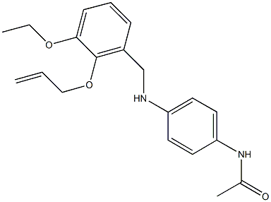 N-(4-{[2-(allyloxy)-3-ethoxybenzyl]amino}phenyl)acetamide Structural