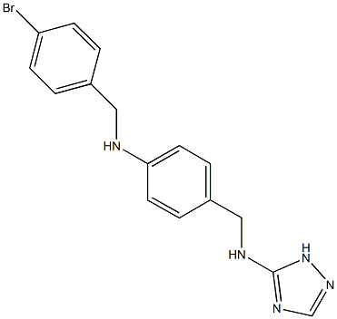 N-(4-bromobenzyl)-N-{4-[(1H-1,2,4-triazol-5-ylamino)methyl]phenyl}amine Structural