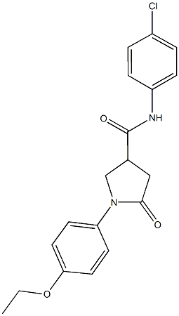 N-(4-chlorophenyl)-1-(4-ethoxyphenyl)-5-oxo-3-pyrrolidinecarboxamide Structural