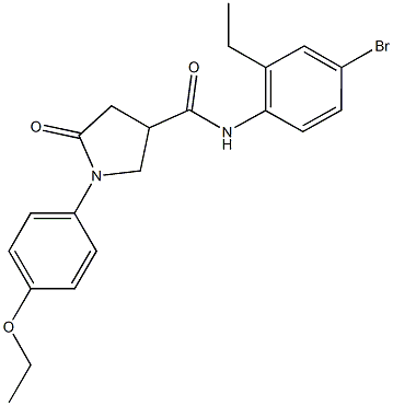 N-(4-bromo-2-ethylphenyl)-1-(4-ethoxyphenyl)-5-oxo-3-pyrrolidinecarboxamide Structural