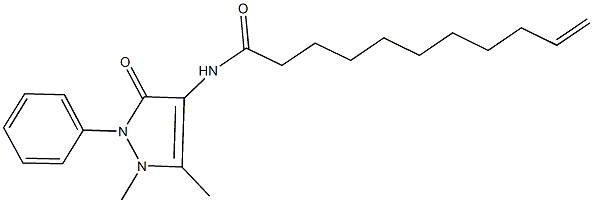 N-(1,5-dimethyl-3-oxo-2-phenyl-2,3-dihydro-1H-pyrazol-4-yl)-10-undecenamide Structural
