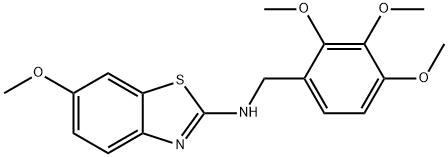 N-(6-methoxy-1,3-benzothiazol-2-yl)-N-(2,3,4-trimethoxybenzyl)amine Structural