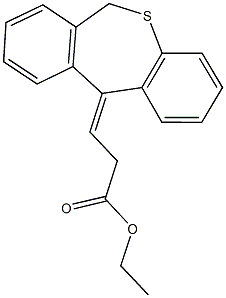 ethyl 3-dibenzo[b,e]thiepin-11(6H)-ylidenepropanoate Structural