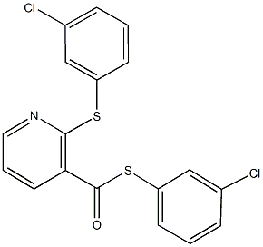 S-(3-chlorophenyl) 2-[(3-chlorophenyl)sulfanyl]-3-pyridinecarbothioate Structural