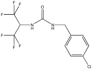 N-(4-chlorobenzyl)-N'-[2,2,2-trifluoro-1-(trifluoromethyl)ethyl]urea Structural