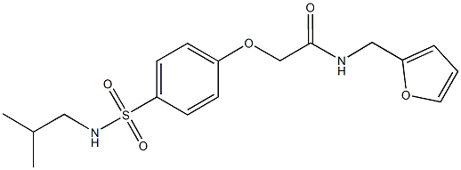N-(2-furylmethyl)-2-{4-[(isobutylamino)sulfonyl]phenoxy}acetamide Structural