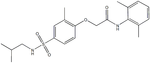 N-(2,6-dimethylphenyl)-2-{4-[(isobutylamino)sulfonyl]-2-methylphenoxy}acetamide Structural