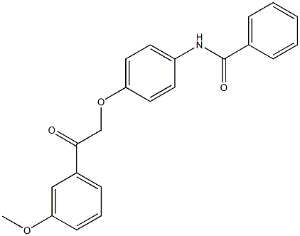 N-{4-[2-(3-methoxyphenyl)-2-oxoethoxy]phenyl}benzamide Structural