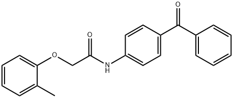 N-(4-benzoylphenyl)-2-(2-methylphenoxy)acetamide Structural