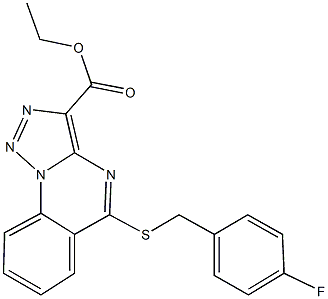 ethyl 5-[(4-fluorobenzyl)sulfanyl][1,2,3]triazolo[1,5-a]quinazoline-3-carboxylate Structural