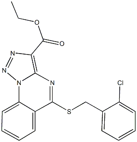 ethyl 5-[(2-chlorobenzyl)sulfanyl][1,2,3]triazolo[1,5-a]quinazoline-3-carboxylate Structural