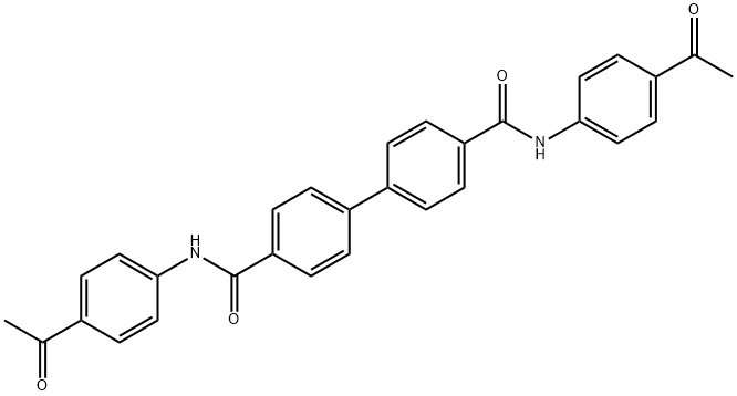 N~4~,N~4~'-bis(4-acetylphenyl)[1,1'-biphenyl]-4,4'-dicarboxamide Structural