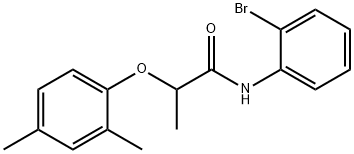N-(2-bromophenyl)-2-(2,4-dimethylphenoxy)propanamide Structural