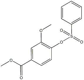 methyl 3-methoxy-4-[(phenylsulfonyl)oxy]benzoate Structural