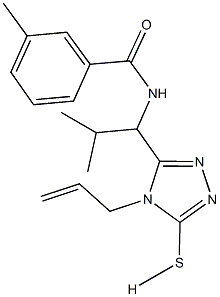 N-[1-(4-allyl-5-sulfanyl-4H-1,2,4-triazol-3-yl)-2-methylpropyl]-3-methylbenzamide Structural