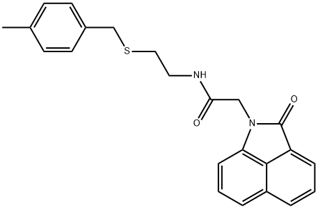 N-{2-[(4-methylbenzyl)sulfanyl]ethyl}-2-(2-oxobenzo[cd]indol-1(2H)-yl)acetamide Structural