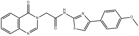 N-[4-(4-methoxyphenyl)-1,3-thiazol-2-yl]-2-(4-oxo-3(4H)-quinazolinyl)acetamide Structural