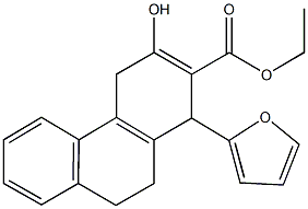 ethyl 1-(2-furyl)-3-hydroxy-1,4,9,10-tetrahydro-2-phenanthrenecarboxylate Structural