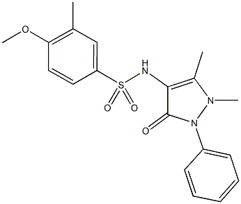 N-(1,5-dimethyl-3-oxo-2-phenyl-2,3-dihydro-1H-pyrazol-4-yl)-4-methoxy-3-methylbenzenesulfonamide Structural